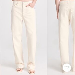 RE/DONE NWT Vintage White Long Loose Women's Jeans